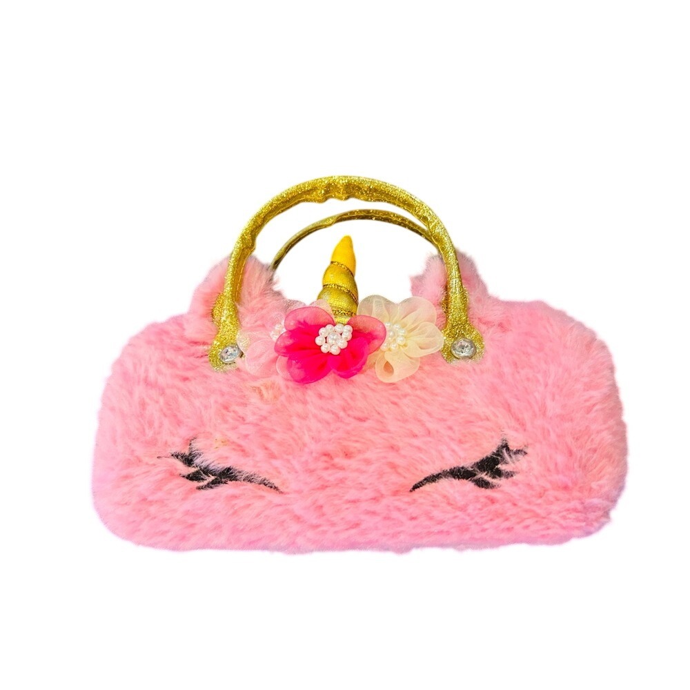 limited too y2k unicorn fuzzy purse pink 2000s nostalgia bratz